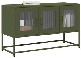 vidaXL Dulap TV verde măsliniu, 100,5x39x60,5 cm, oțel laminat la rece
