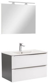 Mobilier complet de baie Vario Trim 80 antracit-alb