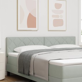 vidaXL Tăblie LED cu lumini cu bandă LED Gri deschis 180 cm Catifea