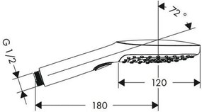 Para de dus Hansgrohe Raindance Select E 120, 3 jeturi, alb crom - 26520400