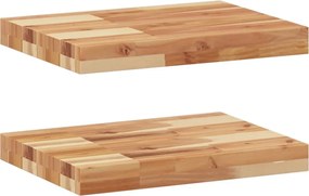 vidaXL Rafturi suspendate 2 buc. 60x30x4 cm lemn masiv acacia netratat