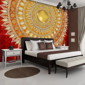 Fototapet - Mandala în roșu (254x184 cm)