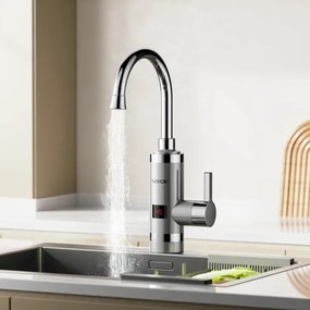 Instant de apă caldă cu afișaj LED 3000W/230V IPX4 oțel inoxidabil