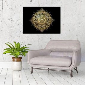 Tablou pe sticlă - Mandala bogăției (70x50 cm)