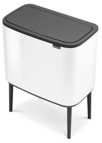 Coș de gunoi alb de reciclat/cu senzori de atingere din oțel 33 l Bo Touch Bin – Brabantia