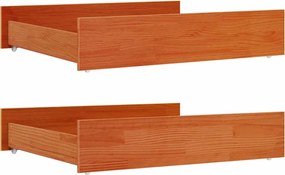 vidaXL Sertare pentru pat de zi, 2 buc., maro ceruit, lemn masiv pin