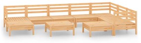3083029 vidaXL Set mobilier de grădină, 10 piese, lemn masiv de pin