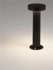 Stalp exterior IP65 LED 2700K GONG negru H-30cm