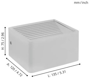 Eglo 98266 - Aplică perete exterior LED DONINNI LED/6W/230V IP55