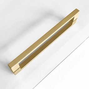 Cabina de dus Rea City cu cadita neagra 80x100 cm auriu periat