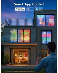 Perdea luminoasă RGBIC Govee 520 LED 1,5x2m Wi-Fi IP65