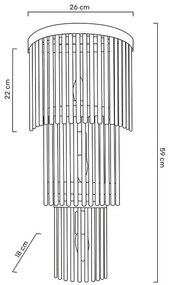 Aplica de perete design decorativ Cascada auriu