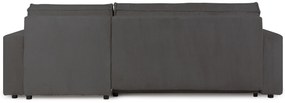 Canapea extensibila cu colt bilateral Culoare Gri inchis, SMART