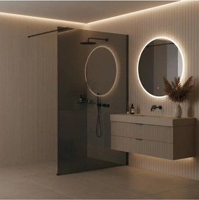 Paravan de dus fumuriu Rea Flexi Grey 110 cm Titan