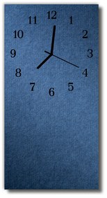 Ceas de perete din sticla vertical Bord albastru