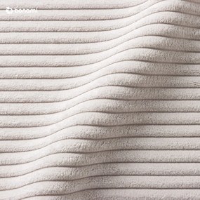 Colțar bej extensibil cu tapițerie din catifea reiată (cu colț pe partea stângă ) Tori – Bonami Selection