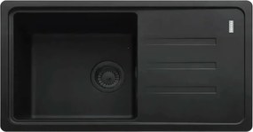 Chiuveta bucatarie compozit Franke Malta VN 1 cuva cu picurator 78x43.5 cm reversibila finisaj negru mat