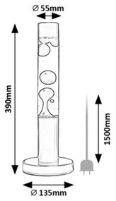 Lampă LED cu lavă Rabalux 76028 LAVASTIC LED/25W/230V