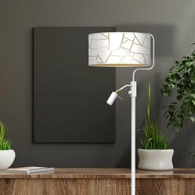 Lampadar ZIGGY 1xE27/40W/230V + 1xGU10/MR11/7W alb/auriu