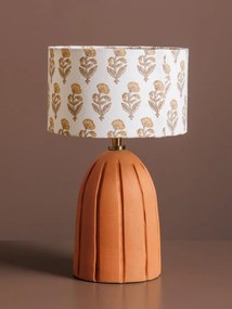 Lampa de masa, din ceramica, cu abajur din bumbac, Dendelion