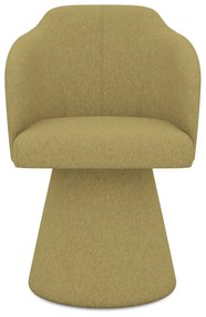 Scaun de sufragerie galben muștar tapițat Kanoa – Makamii