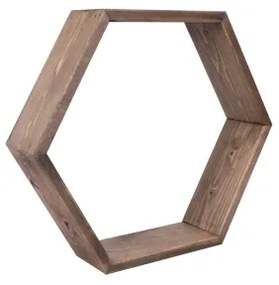 SET 3x raft de perete maro din molid