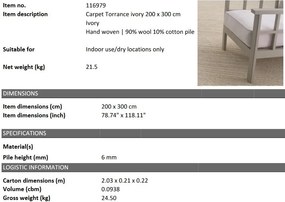 Covor design LUX tesut manual Torrance 200x300cm