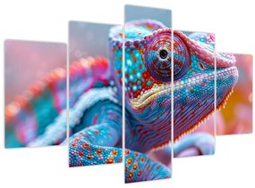 Tablou - Cameleon colorat (150x105 cm)