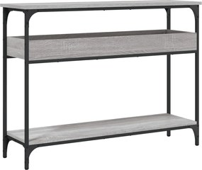 vidaXL Măsuță consolă cu raft gri sonoma 100x29x75 cm lemn prelucrat