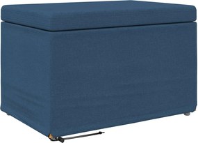 vidaXL Taburet albastru 61 x 41 x 40 cm Stofă și lemn prelucrat