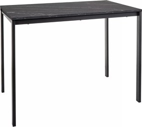 OFERTA Masa de dining neagra RAMOD 100x60 cm, decor marmura II. calitate