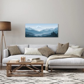 Tablou - Munții cu privirea graficeanului (120x50 cm)