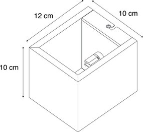 Lampă de perete inteligentă din lemn de stejar incluzând WiFi G9 - Transfer
