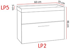 MEBLINE Mască de baie LUPO / TIPO LP2 alb
