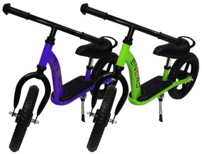 Bicicletă de echilibru, violet 12" cu suport