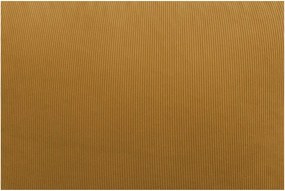 Fotoliu bean bag galben cu tapițerie din catifea reiată Lilibet – Bobochic Paris