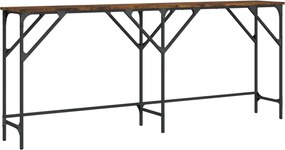vidaXL Măsuță consolă, stejar fumuriu, 180x29x75 cm, lemn prelucrat