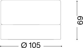 Ideal Lux - Plafonieră LED pentru baie LOLLY 1xGX53/9W/230V Ø 10,5 cm negru/fumuriu