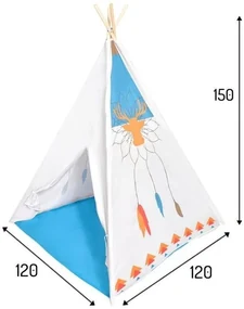 Cort Teepee, casă pentru copii cu un motiv frumos