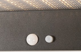 Lampă de perete exterioară gri închis cu LED și lumină reglabilă pe solar - Sunnie