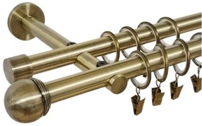 Galerie dubla prindere perete picior universal todi max 19/19 aur antic (Alege marime: 140 cm)
