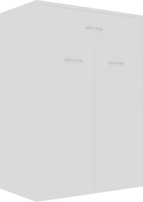 vidaXL Pantofar, alb, 60x35x84 cm, lemn prelucrat