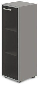 Dulap îngust mediu TopOffice Premium, dreapta, 39,9 x 40,4 x 119,5 cm, gri