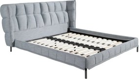 Pat dublu tapitat design LUX Gri-albastrui deschis, 180x200cm