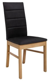 Scaun de sufragerie Ostia D09-TXK (Stejar natural + solar black). 1025962