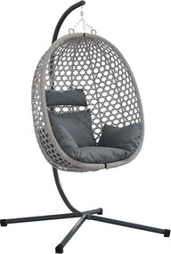 vidaXL Scaun suspendat ou antracit și gri 104 x 100 x 191 cm poliratan