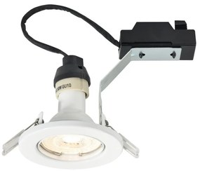 Set de 5 spoturi incastrabile directionabile cu bec GU10 2700K Canis alb