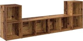 vidaXL Set comodă TV 4 pcs Lemn Vechi 37 x 37 x 72 cm Lemn compozit