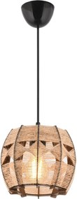 Lustra BARRIL JUTE, bej/negru, iuta/lemn, 20x50 cm