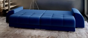 Canapea extensibilă dumonde cu 2 lăzi de depozitare si sezut confortabil din spuma high-density, Verona Royal Blue 310x100 cm